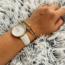 Load image into Gallery viewer, Traveller - Gold White Leather