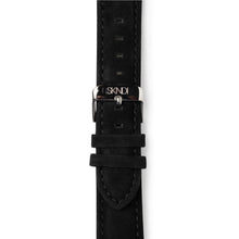 Load image into Gallery viewer, Black Leather Strap - Silver Buckle