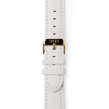 Load image into Gallery viewer, White Leather Strap - Gold Buckle