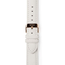 Load image into Gallery viewer, White Leather Strap - Rose Gold Buckle