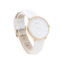 Load image into Gallery viewer, White Leather Strap - Gold Buckle