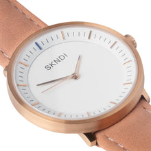 Load image into Gallery viewer, Traveller - Rose Gold Peach Leather