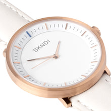Load image into Gallery viewer, Traveller - Rose Gold White Leather