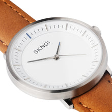 Load image into Gallery viewer, Traveller - Silver Tan Leather