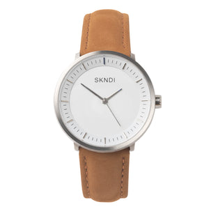 Tan Leather Strap - Silver Buckle