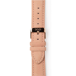 Peach Leather Strap - Rose Gold Buckle