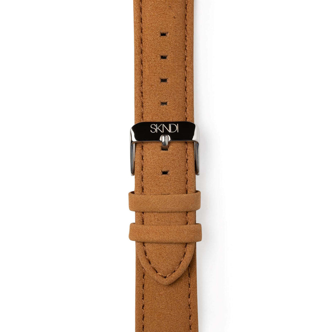 Tan Leather Strap - Silver Buckle