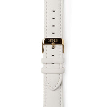 Load image into Gallery viewer, White Leather Strap - Gold Buckle
