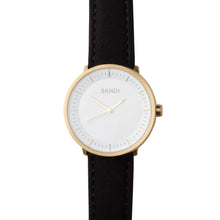 Load image into Gallery viewer, Black Leather Strap - Gold Buckle
