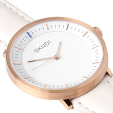 Load image into Gallery viewer, Traveller - Rose Gold White Leather
